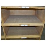 Rolling Wood Cart with Organizing Cubby Slots