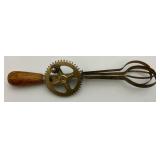 Misc Vintage Collectible Metal Items Including Popcorn Cooker, Horseshoe Puzzle And More