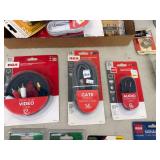 Mixed Lot New Items - Signal Splitters, Weather Sealing Tape, Cords