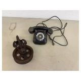 Vintage Pulley & Telephone