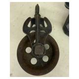 Vintage Pulley & Telephone