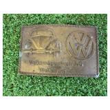 Collectibles Lot - VW Belt Buckle, Ashtray, Chalkboard