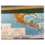 Pull Down World Maps 48" Long
