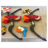 Table of Nerf Toys