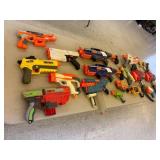 Table of Nerf Toys