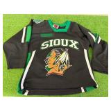UND Sioux Hockey Jersey with #30 Autograph Size YM