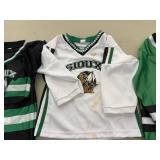3 UND Sioux Hockey Jerseys Size 7/8