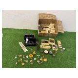 Pins, Watch & Box of Watch Repair Items