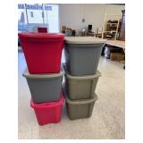 6 Totes with Lids