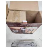 Home Trends Cracked Glass Candle Holder Set with Metal Stands