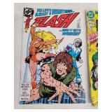 Collection of 7 DC Flash and Green Lantern Comic Books (1980s-1990s)