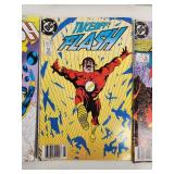 Collection of 7 DC Flash and Green Lantern Comic Books (1980s-1990s)