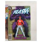 Collection of 7 DC Flash and Green Lantern Comic Books (1980s-1990s)