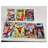 Collection of 7 DC Flash and Green Lantern Comic Books (1980s-1990s)