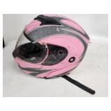 TMS DOT Pink Full Face Motorcycle Helmet Size Small (55-56cm)