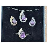 Necklace, Earrings and Ring Matching Set