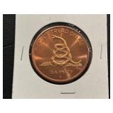 1 Ounce .999 Fine Copper Round Don