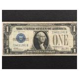 1928 B Blue Seal $1 Dollar Silver Certificate "Funnyback"