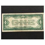 1928 B Blue Seal $1 Dollar Silver Certificate "Funnyback"