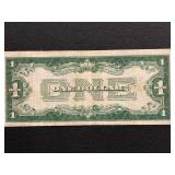 1928 A Blue Seal $1 Dollar Silver Certificate "Funnyback"