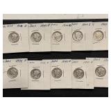 Mercury Silver Dimes