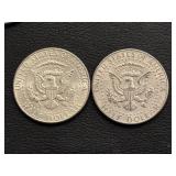 1964 and 1964-D Kennedy Half Dollars