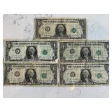 1963 Green Seal $1 Dollar Barr Notes