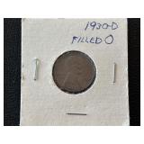 1930-D Lincoln Cent Filled 0
