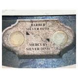 1916 Barber and Mercury Dimes