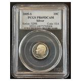 2005-S Roosevelt Silver Dime Proof PCGS PR69 Deep Cameo