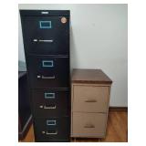 Two Vintage File Cabinets