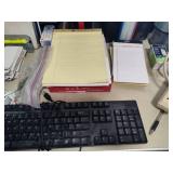 Large Metal Desk & Huge Lot of Office Supplies