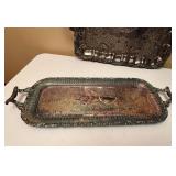 Lot of Silver Plated Tea Service and Serving Trays inc. Ellis Barker, Sheridan