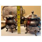 Silver Plated Tea Service and Serving Trays