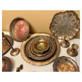 Large Lot of Silver Plated Serving Ware