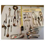 Silver Plated Utensils, Spoons, Forks, Serving Items