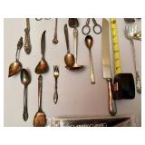 Silver Plated Utensils, Spoons, Forks, Serving Items