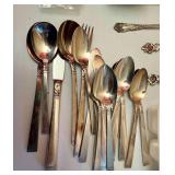 Silver Plated Utensils, Spoons, Forks, Serving Items