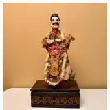 Chinese Carved Puppet on Wooden Base
