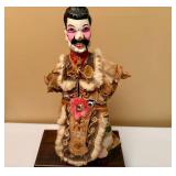Chinese Carved Puppet on Wooden Base
