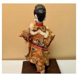Chinese Carved Puppet on Wooden Base