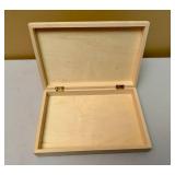 Wood Trinket Box with Salmon Artwork