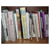 Faux Wood Multi- Shelf Bookcase w/ Assortment of Books