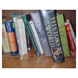 Faux Wood Multi- Shelf Bookcase w/ Assortment of Books