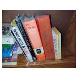 Faux Wood Multi- Shelf Bookcase w/ Assortment of Books