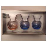 Crate & Barrel Set of Six Pansy Bud Vases - New in Box