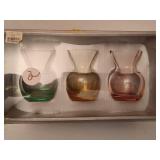 Crate & Barrel Set of Six Pansy Bud Vases - New in Box