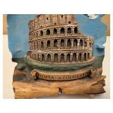 Venetian Gondola Figurine and Colosseum Wall Art