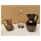 Set of Three Unique Pitchers