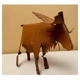 Rustic Metal Moose Figurine